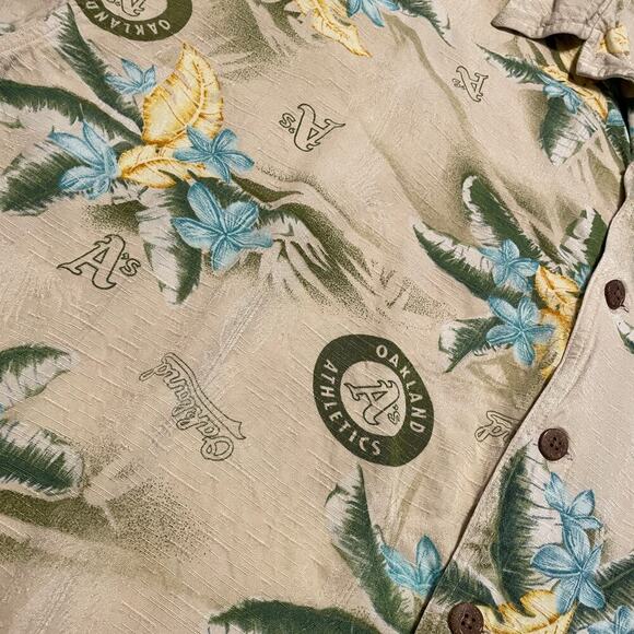 Vintage Oakland A's Athletics Lee Spot Hawaiian Shirt Mens XXL Tropical Hawaii - Picture 3 of 9